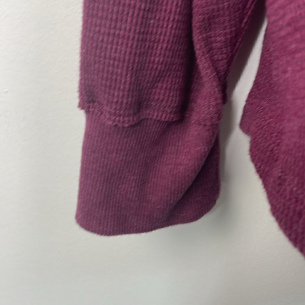 Woman Within Waffle Knit Thermal Shirt Long Sleeve Purple size 2X - Picture 6 of 12